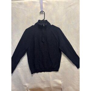 J.Crew  Navy Quarter-Zip Knit Sweater Pullover  & Long Sleeves M